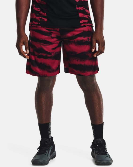 Men's UA Baseline 10'' Printed Shorts, Pink, pdpMainDesktop image number 0
